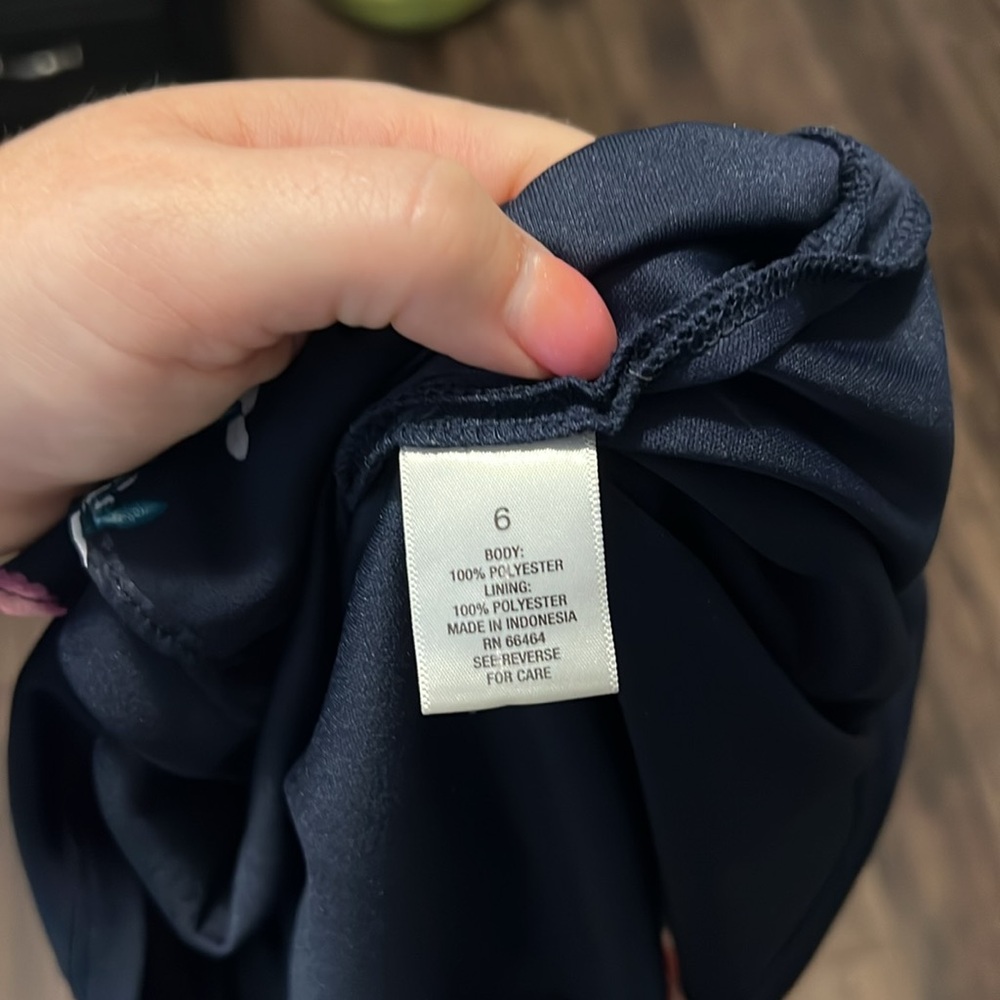 Roz & Ali Navy Floral Fit & Flare Dress - Picture 12 of 12